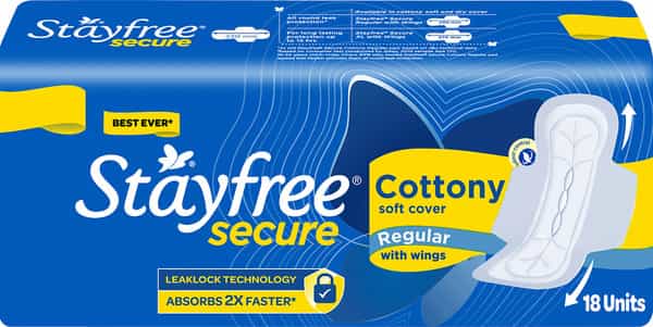 Stayfree Secure Cottony Regular 18S