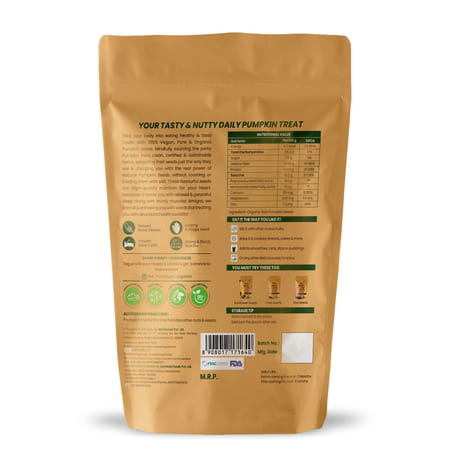 Himalayan Organics Certified Organic Pumpkin Seeds - Rich In Fiber & Minerals
