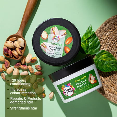 Buds & Berries Color Protectant Hair Mask With Pistachio And Argan Oil (200 Ml)
