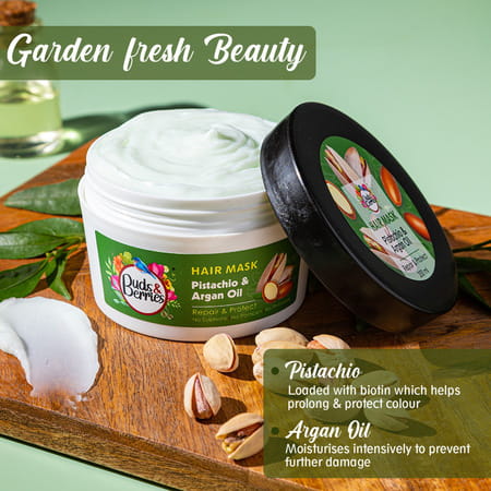 Buds & Berries Color Protectant Hair Mask With Pistachio And Argan Oil (200 Ml)