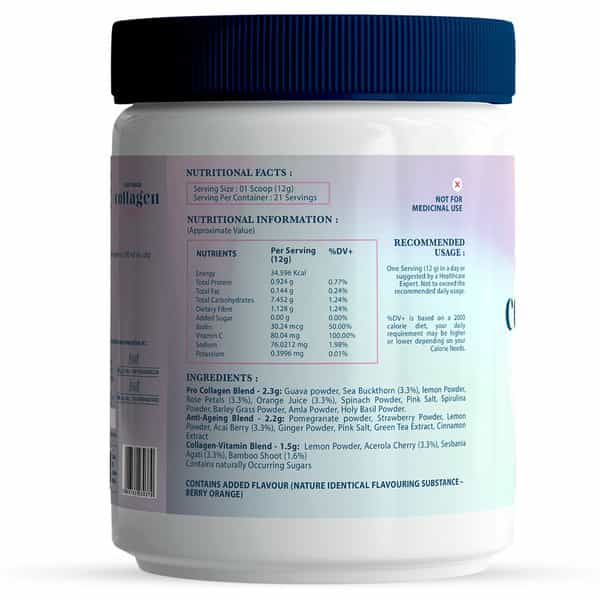 Nirvasa Plant Based Collagen Builder Powder | For Anti-Ageing | Saggy Skin ( 250 G)