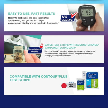 Contour Plus Blood Glucose Monitoring System | With 50 Test Strip