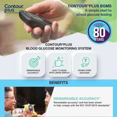 Contour Plus Blood Glucose Monitoring System | With 50 Test Strip