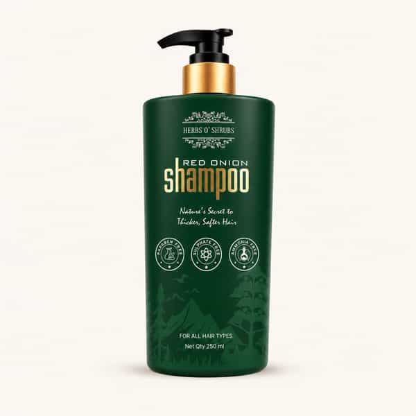 Herbs O' Shrubs Onion Strength & Shine Shampoo With Ayurvedic Ingredients | 250 Ml
