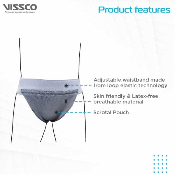 Vissco Scrotal Support | Helps To Relieve Pain | Discomfort | Strain Of Sagging Testicles - Xxl
