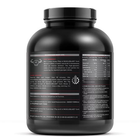 Muscleblaze Carb Blend (Unflavoured | 3Kg / 6.6Lbs) | Active Energy Formula