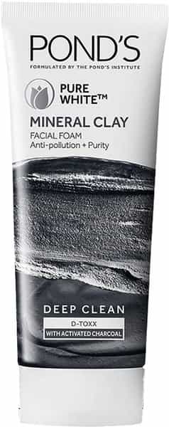 Pond's Pure White Mineral Clay Anti Pollution Purity Face Wash Foam- 90 G