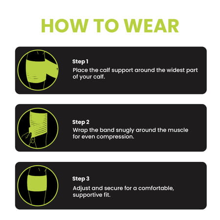 Actifit Calf Support With Adjustable Band - Compression Brace - Pain Relief Sports Gym - Free Size