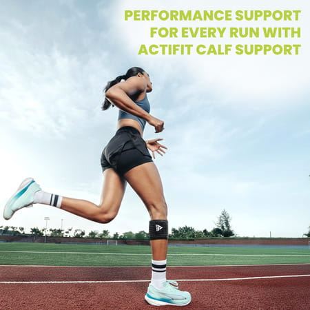Actifit Calf Support With Adjustable Band - Compression Brace - Pain Relief Sports Gym - Free Size