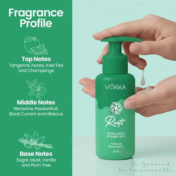 Vokka Roots Perfume Body Lotion 50Ml | Floral Fruity Gourmand Fragrance