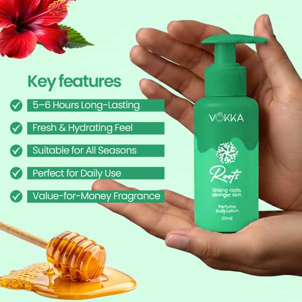 Vokka Roots Perfume Body Lotion 50Ml | Floral Fruity Gourmand Fragrance