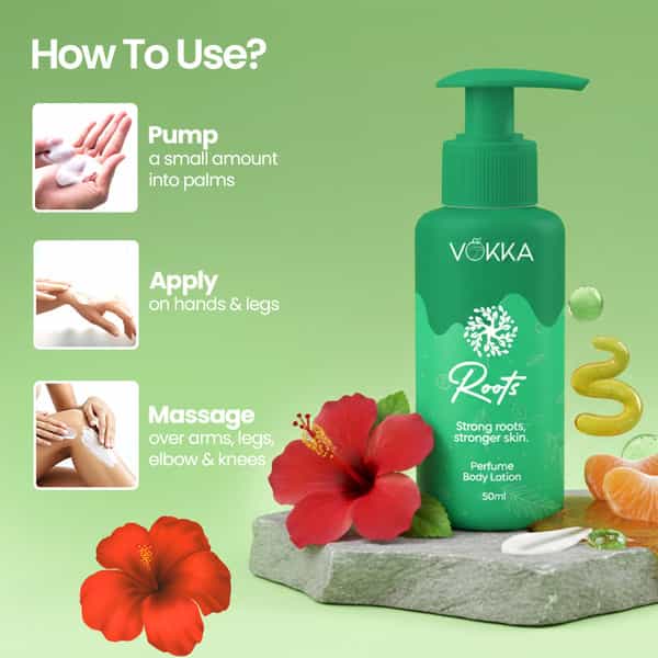 Vokka Roots Perfume Body Lotion 50Ml | Floral Fruity Gourmand Fragrance
