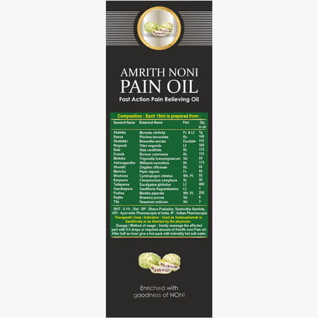 Amrith Noni Bottle Of 100ml Pain Oil