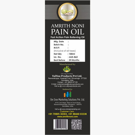 Amrith Noni Bottle Of 100ml Pain Oil