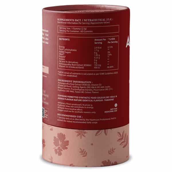 Nirvasa Ashwagandha Ksm66 Gummies | For Immunity With Ashwagandha Ksm66 Extract (60 Gummies)