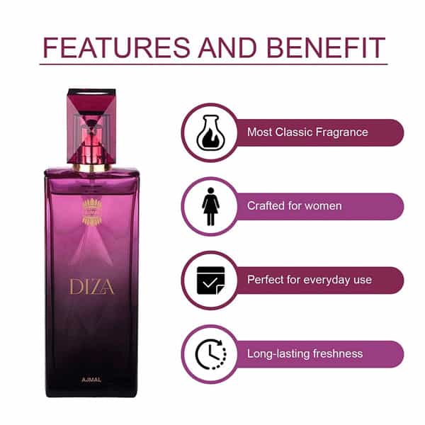 Ajmal Cento Edp Citrus 100Ml For Men And Diza Floral Perfume 100Ml For Women + 2 Parfum Testers Free