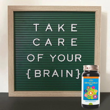 Mbdhwellness Genius Gold+Eye Care Malt-Herbal Vision & Brain Booster For All Ages.