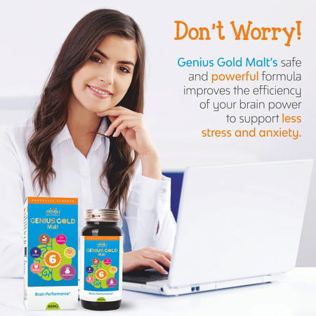 Mbdhwellness Genius Gold+Eye Care Malt-Herbal Vision & Brain Booster For All Ages.