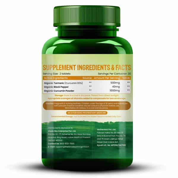 Vlado's Himalayan Organics Curcumin | 60 Veg Tablets