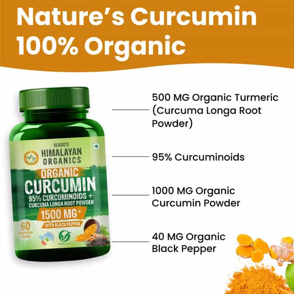 Vlado's Himalayan Organics Curcumin | 60 Veg Tablets
