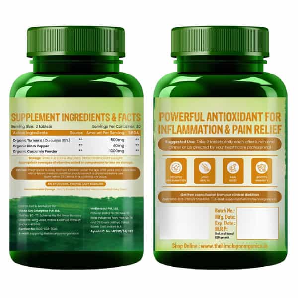 Vlado's Himalayan Organics Curcumin | 60 Veg Tablets