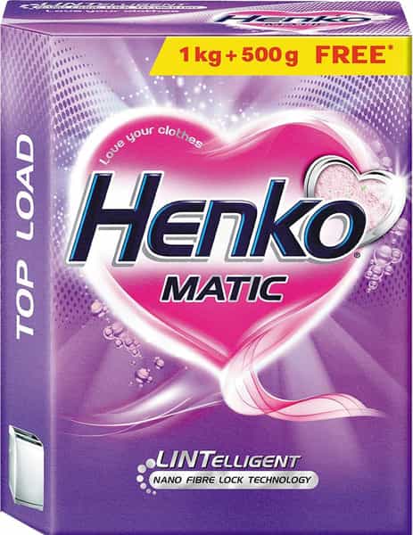 Henko Matic Top Load Detergent - 1 Kg With Free Detergent - 500 G