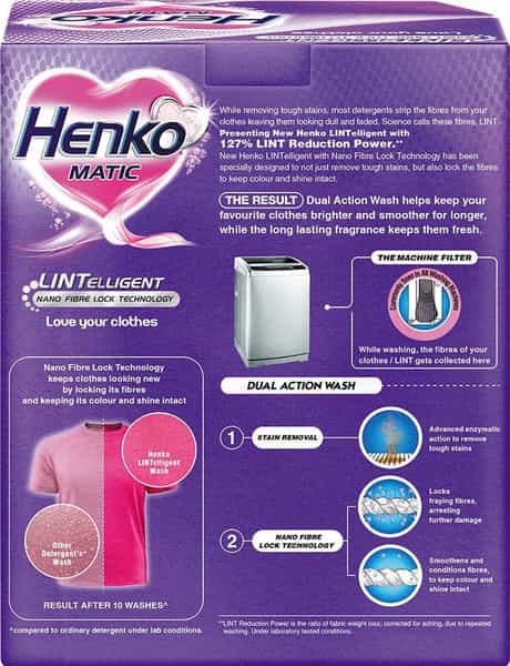 Henko Matic Top Load Detergent - 1 Kg With Free Detergent - 500 G