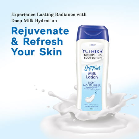 Yuthika Milk Body Lotion 100ml | Non Greasy Nourishing Body Lotion | Fast Absorbing