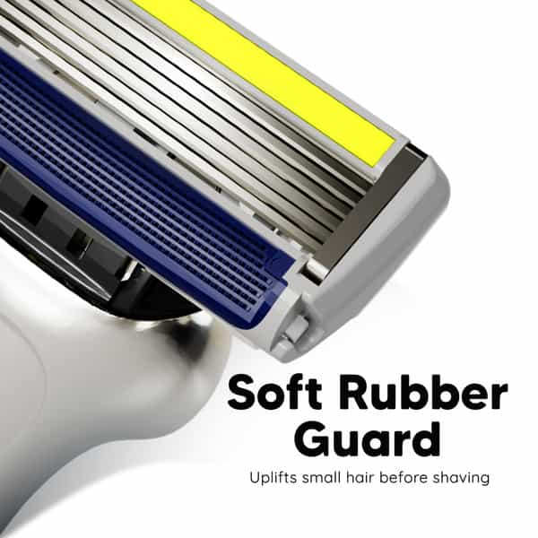 Letsshave Pro 6 Plus Lite Face & Head Shaving Razor Blade Refills/Cartridges-Pack Of 4