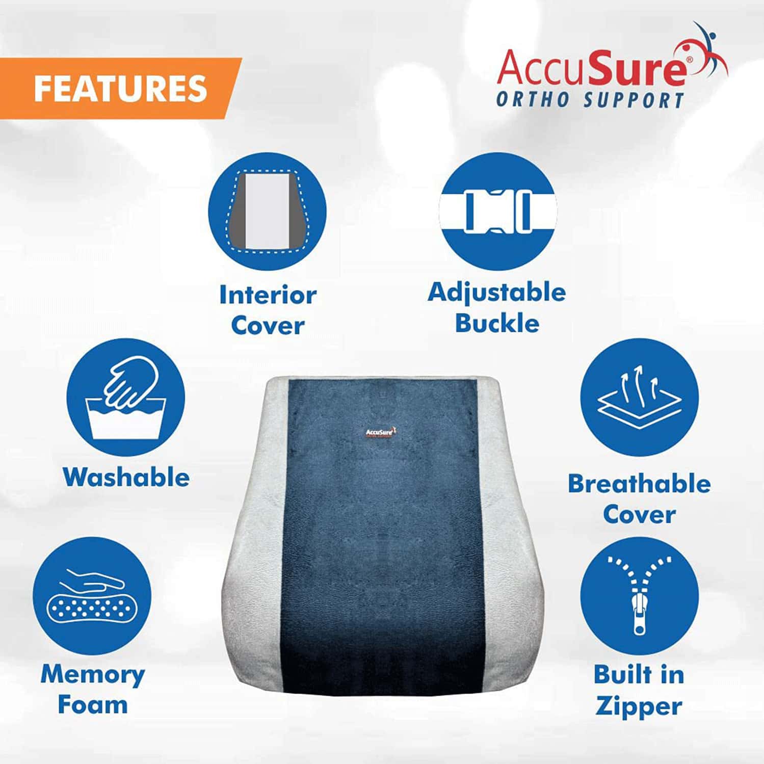 Buy ACCUSURE ORTHO SUPPORT BACKREST Online & Get Upto 60% OFF at PharmEasy