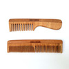 Goli Soda Neem Wood Combs - Wide Tooth With Handle & Double Tooth