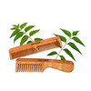 Goli Soda Neem Wood Combs - Wide Tooth With Handle & Double Tooth