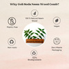 Goli Soda Neem Wood Combs - Wide Tooth With Handle & Double Tooth