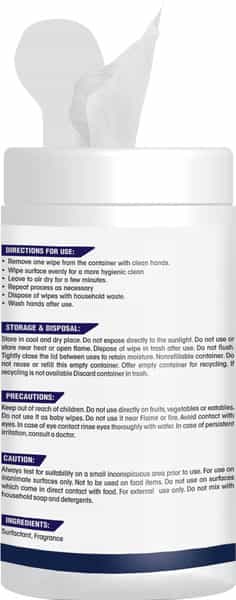 Cleno Sanitizing & Disinfectant Wet Wipes Cleanse Floor/Frame/Furniture- 50 Wipes (Pack Of 2)