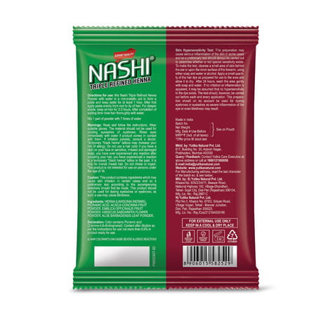 Nashi Triple Refined Henna Powder | Henna Hair Colour For Men And Women Burgundy Red 500g