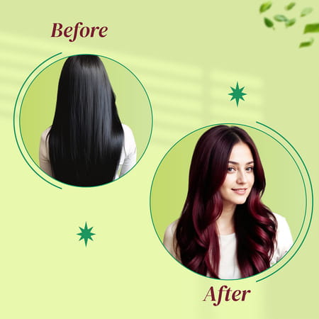 Nashi Triple Refined Henna Powder | Henna Hair Colour For Men And Women Burgundy Red 500g