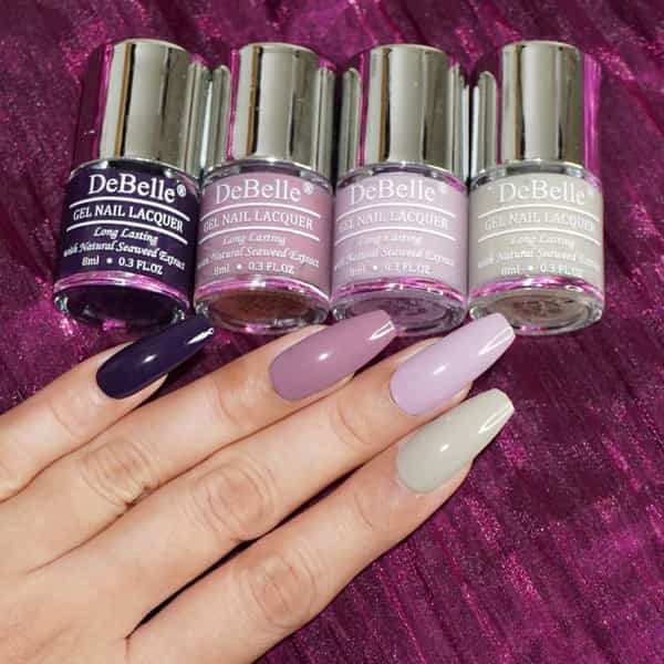 Debelle Gel Nail Lacquers Combo Set Of 4 Grapefruit Skittles - Moonstone Bloom32 Ml (8 Ml Each)