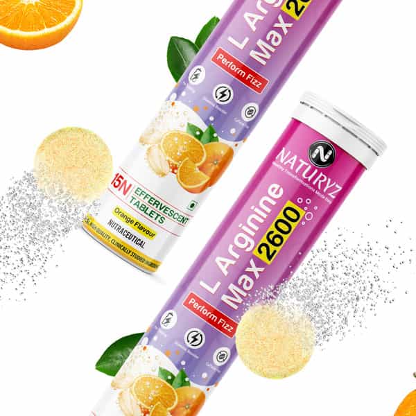 Naturyz L Arginine Max 2600, Boost Stamina, Increase Blood Flow, Improves Performance (15 Tablets)