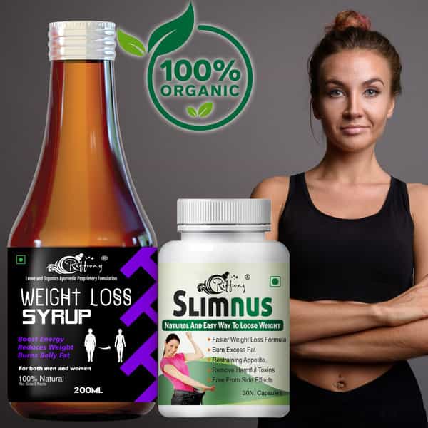 Weight Loss Syrup & Slimnus Capsules - 100% Ayurvedic (200Ml+30Capsules)