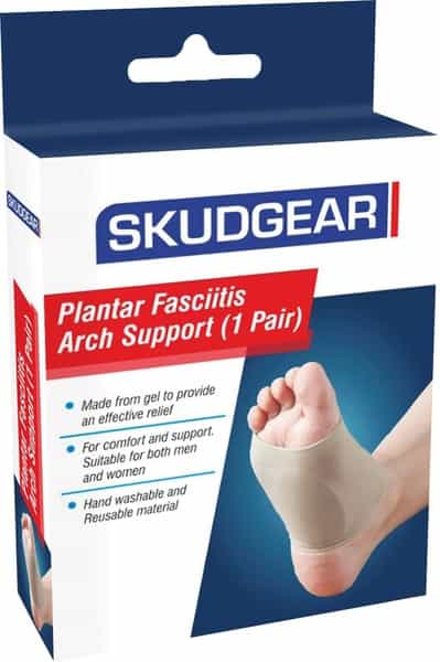 Skudgear Footcare Plantar Fasciitis Arch Support Sleeve Cushion Heel Spurs Neuromas Free Size 1 Pair