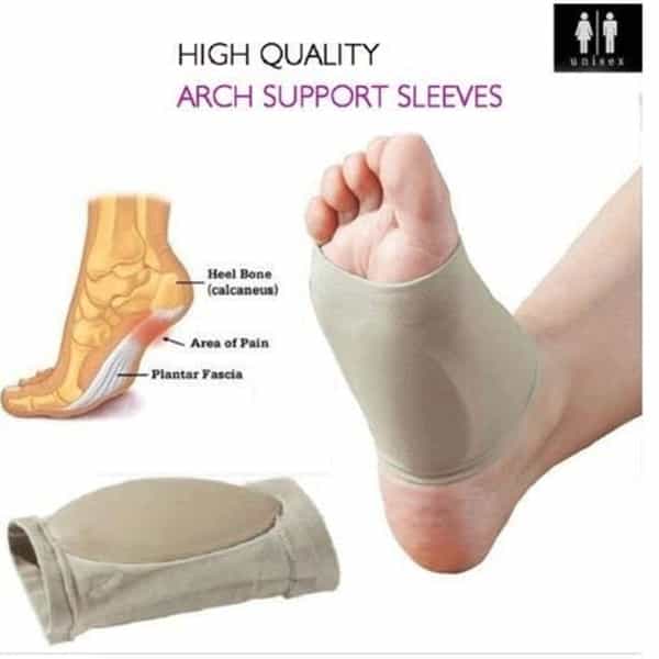 Skudgear Footcare Plantar Fasciitis Arch Support Sleeve Cushion Heel Spurs Neuromas Free Size 1 Pair