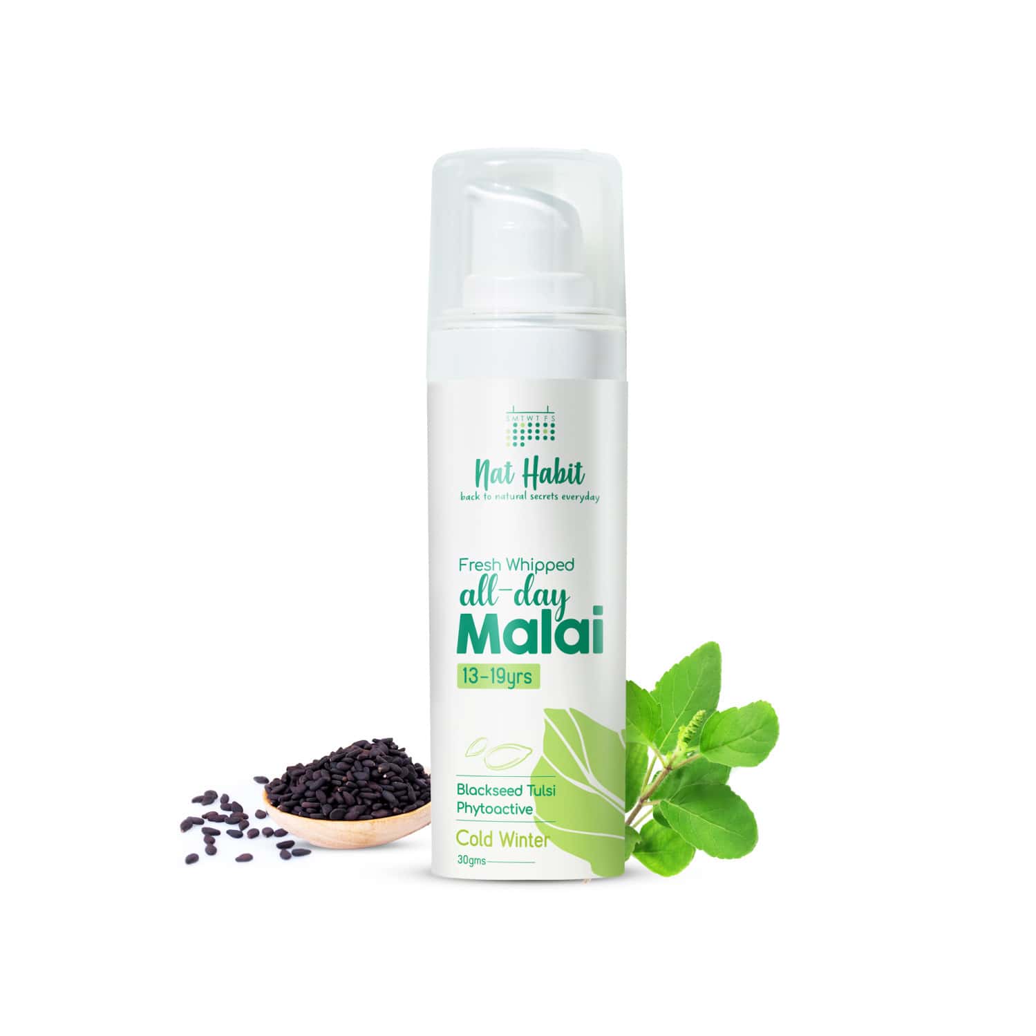 Nat Habit Blackseed Tulsi Face Moisturizer | Winter Face Cream | Vit A | Oily Skin - 30g
