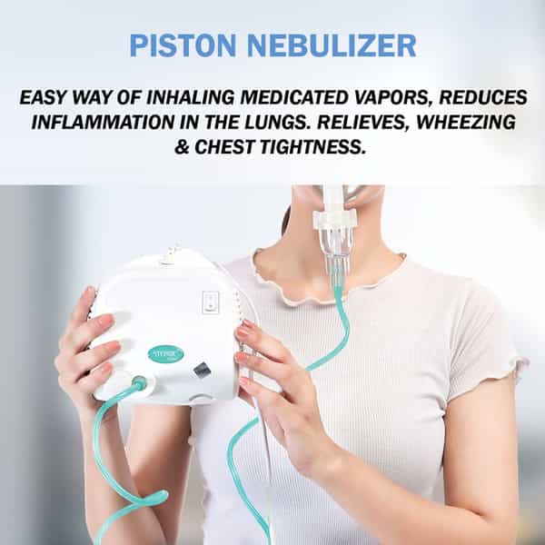 Stergic Ultra Compact Portable Nebulizer For Efficient Respiratory Low Noise Compressor Technology