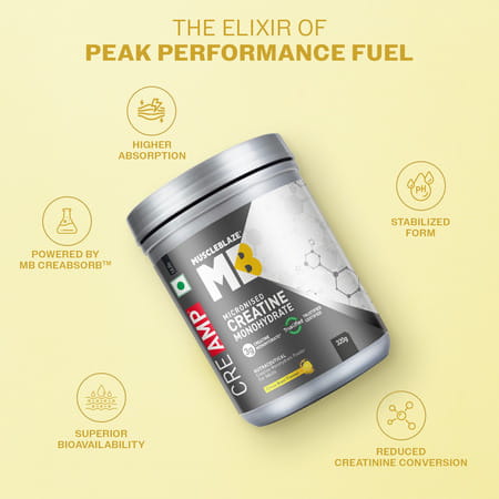 Muscleblaze Creatine Monohydrate Creamp With Creabsorb (Citrus Blast | 80 Servings | 320G)