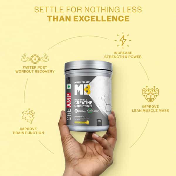 Muscleblaze Creatine Monohydrate Creamp With Creabsorb (Citrus Blast | 80 Servings | 320G)