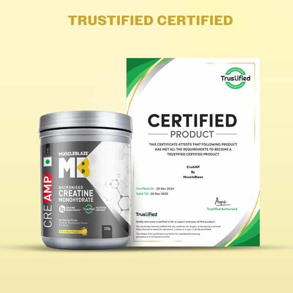 Muscleblaze Creatine Monohydrate Creamp With Creabsorb (Citrus Blast | 80 Servings | 320G)