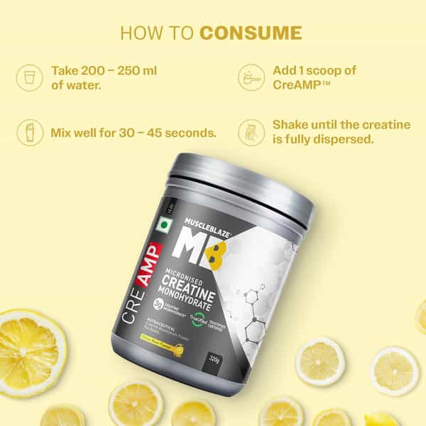 Muscleblaze Creatine Monohydrate Creamp With Creabsorb (Citrus Blast | 80 Servings | 320G)
