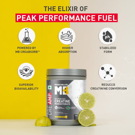 Muscleblaze Creatine Monohydrate Creamp With Creabsorb (Citrus Blast | 80 Servings | 320g)