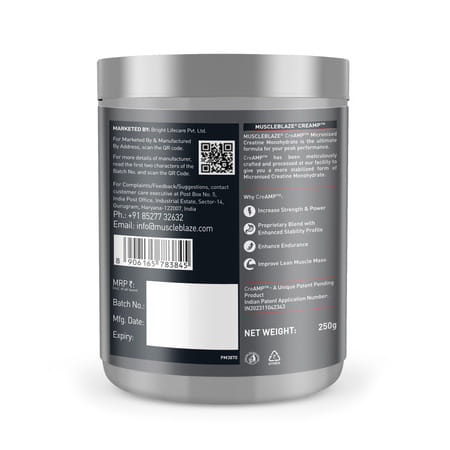 Muscleblaze Creatine Monohydrate Creamp With Creabsorb (Citrus Blast | 80 Servings | 320g)