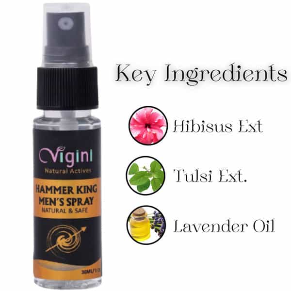 Vigini Hammer King Lubricants Lube Sexual Enhancer Delay Spray Men & Pure Himalayan Shilajit Resin